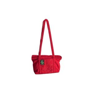 Dime Bags Red Tweed Purse with discreet smell proof pocket.
